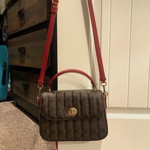 Coach Marlie Top Handle in Signature Canvas with Quilting